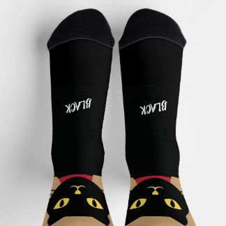 Black Cat Socks Gift for Cat Lovers Sokken