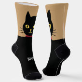 Black Cat Socks Gift for Cat Lovers Sokken (Gebogen)
