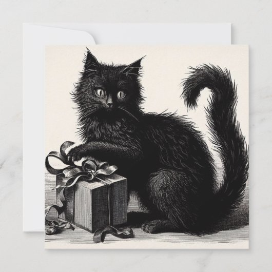Black Cat Spelen met Gift en Lint Kaart (Voorkant)