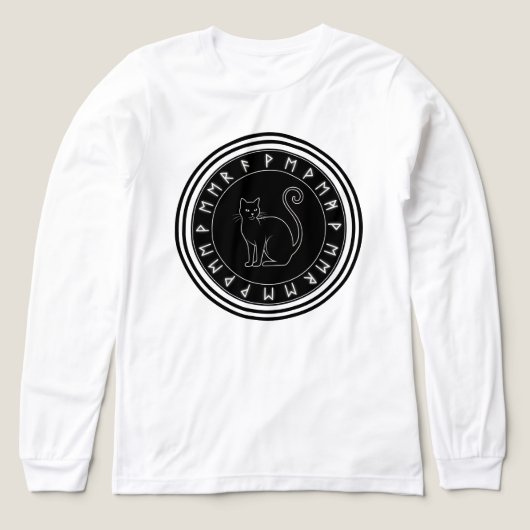 Black Cat Spell Halloween Tri-Blend Shirt (Voorkant)