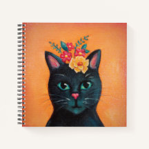 Black Cat Spiral Notitieboek