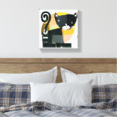 Black Cat Spooks Canvas Afdruk (Insitu (Slaapkamer))