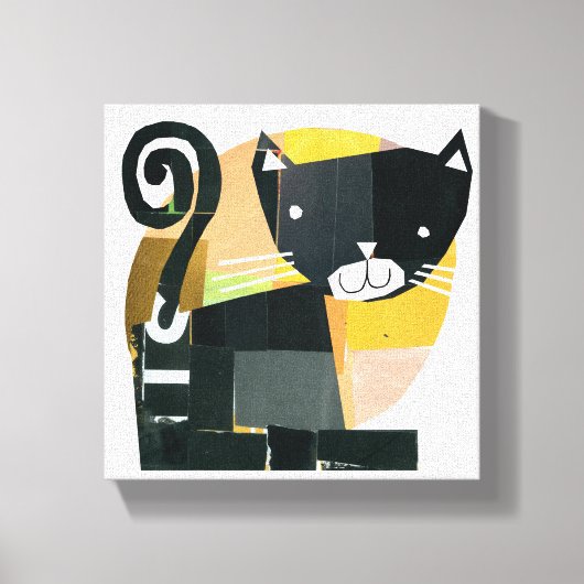 Black Cat Spooks Canvas Afdruk (Voorkant)
