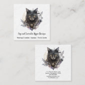 Black Cat Square Visitekaartje (Voorkant / Achterkant)