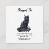 Black Cat Square Visitekaartje (Achterkant)