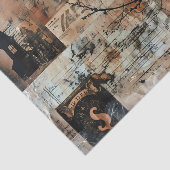 Black Cat Stamps  Halloween Decoupage Tissuepapier (Detail)