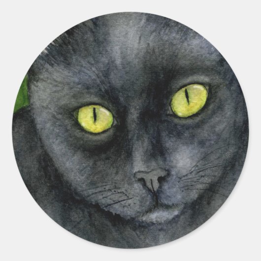 Black Cat Sticker (Voorkant)