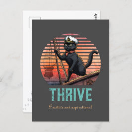 Black Cat Sunset: Een reis naar BLOEIEN Briefkaart