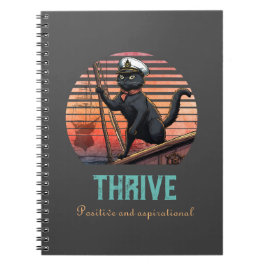 Black Cat Sunset: Een reis om te gedijen foto Notitieboek