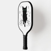 Black Cat Surrounded by Whispering Notes of Music Pickleball Paddle (Links)