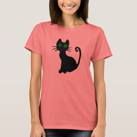 Black Cat T-shirt (Voorkant)