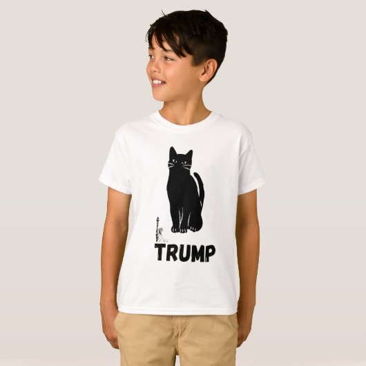 Black Cat t shirt trump (Voorkant volledig)