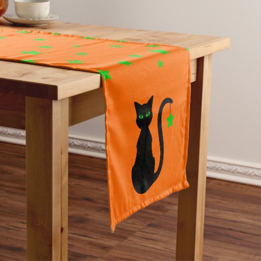 Black Cat Table Runner Korte Tafelloper (Voorbeeld)