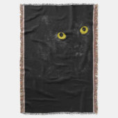 Black Cat Throw Blanket Deken (Voorkant Verticaal)