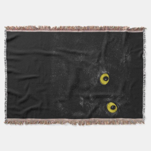 Black Cat Throw Blanket Deken (Voorkant)