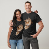 Black Cat Torn Cloth Cat  Cat Mom Kitten T-shirt (Unisex)