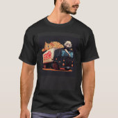 Black Cat Truck Driver Mac en kaas T-shirt (Voorkant)