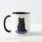 Black Cat Two-Tone Coffee Mok (Links)