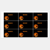 Black Cat Under Sinaasappel Moon Retourlabel Labels (Vel)