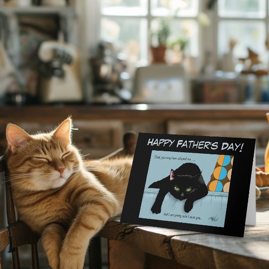 Black Cat Vaderdag Kaart