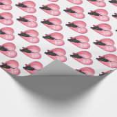 Black Cat Valentijnsdag Cadeaupapier (Hoek)