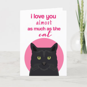 Black Cat Valentijnsdag Card Feestdagen Kaart