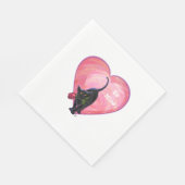 Black Cat Valentijnsdag Servetten (Hoek)