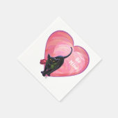 Black Cat Valentijnsdag Servetten (Hoek)