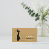 Black Cat, Veterinarian, Veterinary Service Visitekaartje (Staand voorkant)