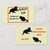 Black Cat Visitekaartje (Voorkant / Achterkant)