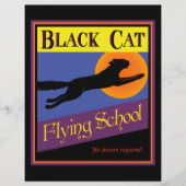 Black Cat Vliegschool Halloween Flyer (Voorkant)
