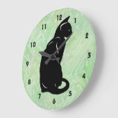 Black Cat Wall klok (Hoek)