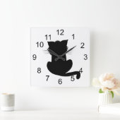 Black Cat Wall klok (Huis)