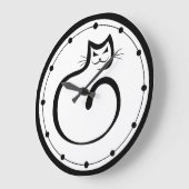 Black Cat Wall klok (Hoek)