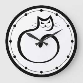Black Cat Wall klok