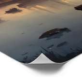 Black Cat Waterverf Wall Poster (Hoek)