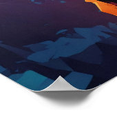 Black Cat Waterverf Wall Poster (Hoek)