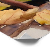 Black Cat Waterverf Wall Poster (Hoek)