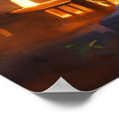 Black Cat Waterverf Wall Poster (Hoek)