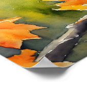 Black Cat Waterverf Wall Poster (Hoek)