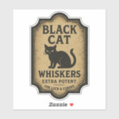 Black Cat Whiskers - Halloween Apothecary Label (Vel)