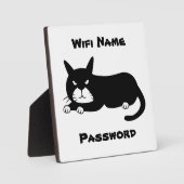Black Cat Wifi Reminder Fotoplaat (Voorkant)