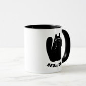 Black Cat wijst middelvinger aan en zegt 'Mauw-off Mok (Voorkant rechts)