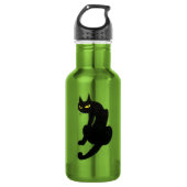 BLACK CAT wit, roze Waterfles (Voorkant)