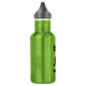 BLACK CAT wit, roze Waterfles (Links)