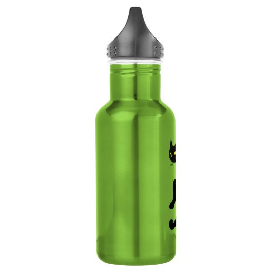 BLACK CAT wit, roze Waterfles (Links)