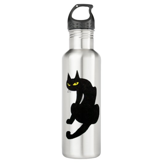 BLACK CAT wit Waterfles (Voorkant)