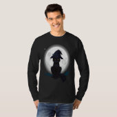 Black Cat Witch Hat Costume T-shirt (Voorkant volledig)