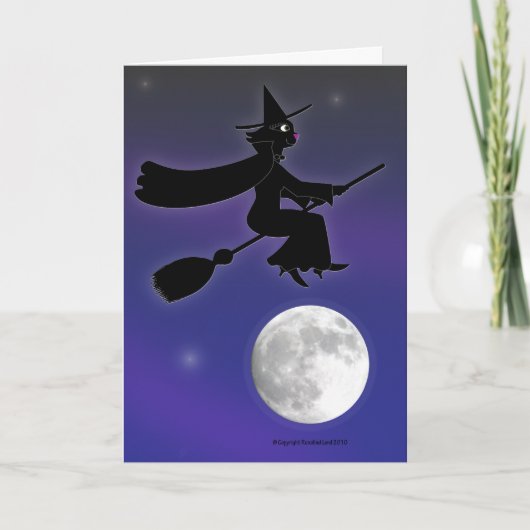 Black Cat Witch Kaart (Voorkant)