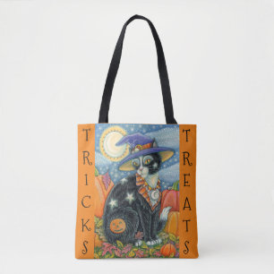 BLACK CAT WITCH & MOUSE HALLOWEEN TRICK OR TREAT DRAAGTAS